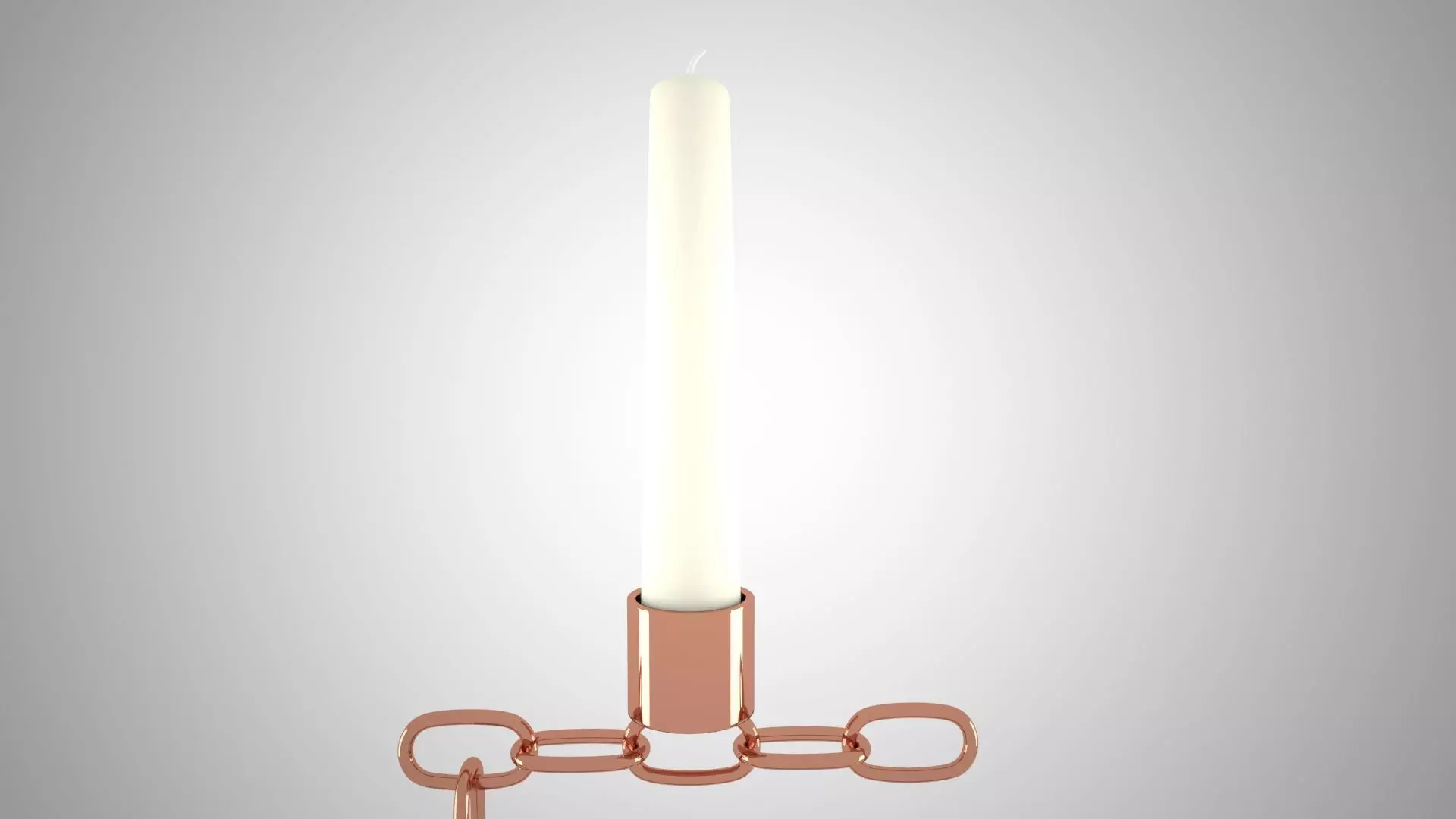 Chain F Candleholder Bronze Color 3D model_3