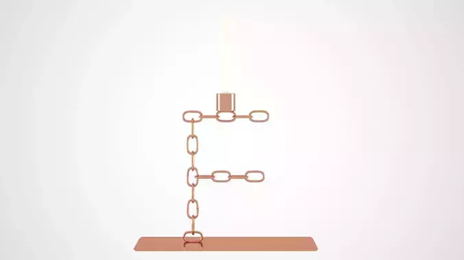 Chain F Candleholder Bronze Color