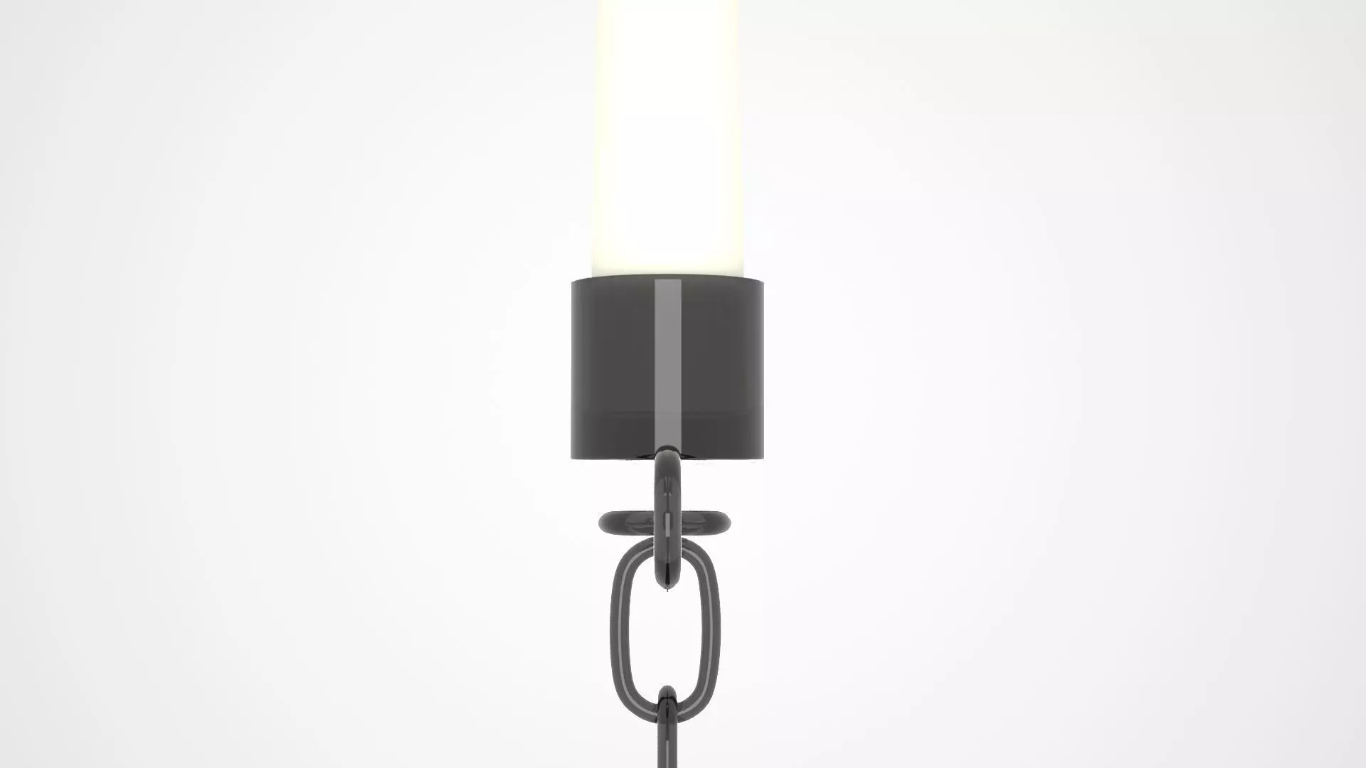 Chain F Candleholder Black Glass Color 3D model_1