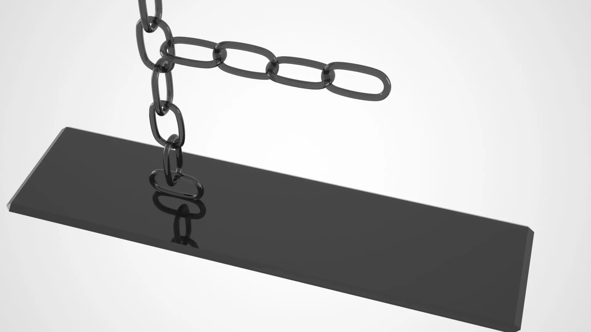 Chain F Candleholder Black Glass Color 3D model_2