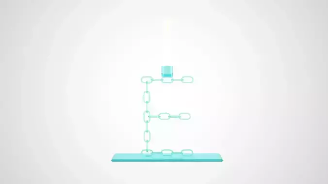 Chain E Candleholder Tinted Glass Color