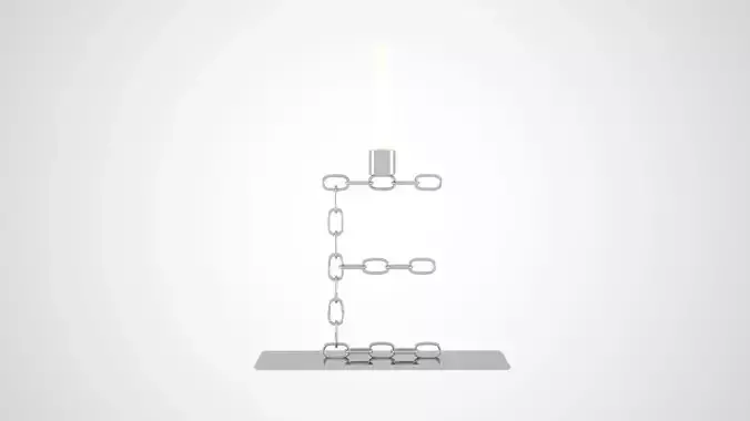 Chain E Candleholder Sliver Color