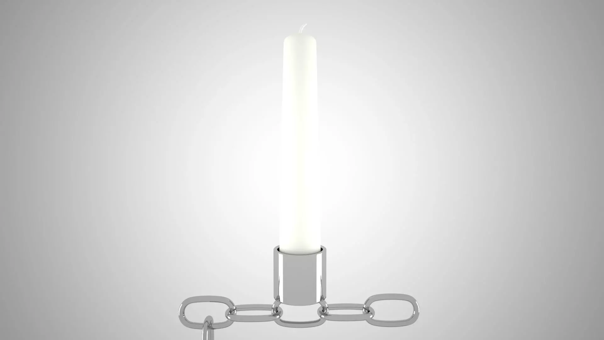 Chain E Candleholder Sliver Color 3D model_3