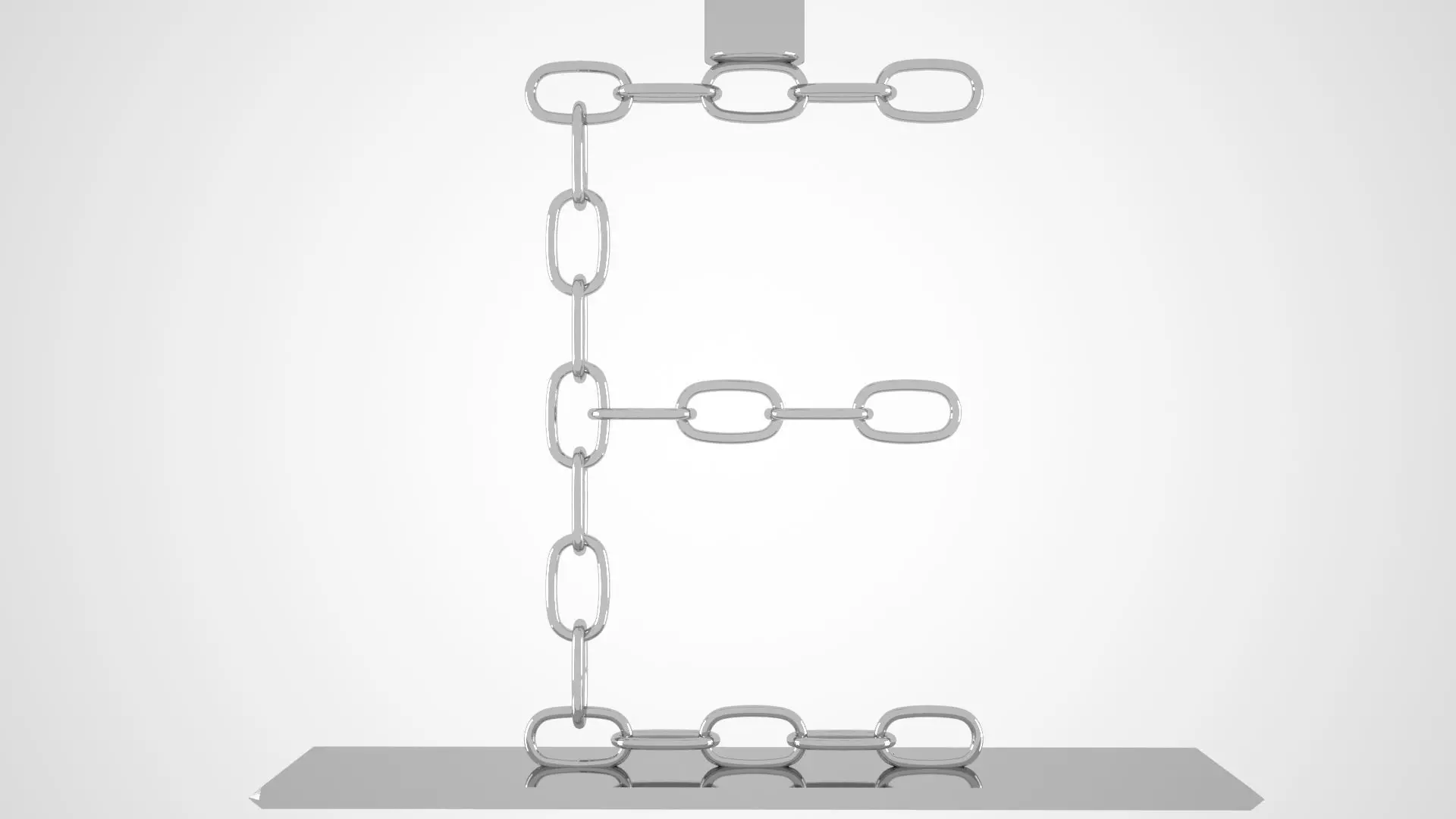 Chain E Candleholder Sliver Color 3D model_4