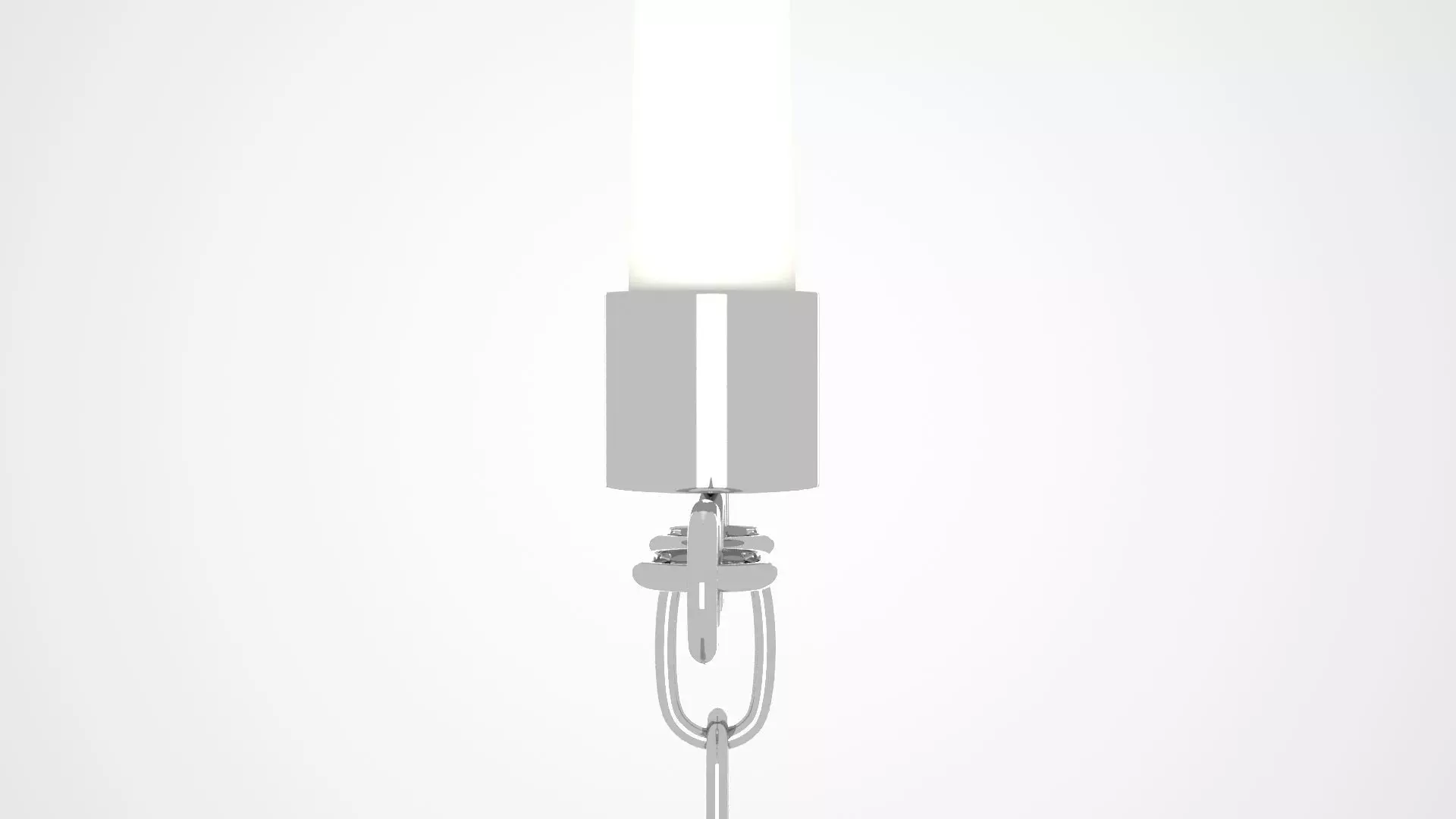 Chain E Candleholder Sliver Color 3D model_1
