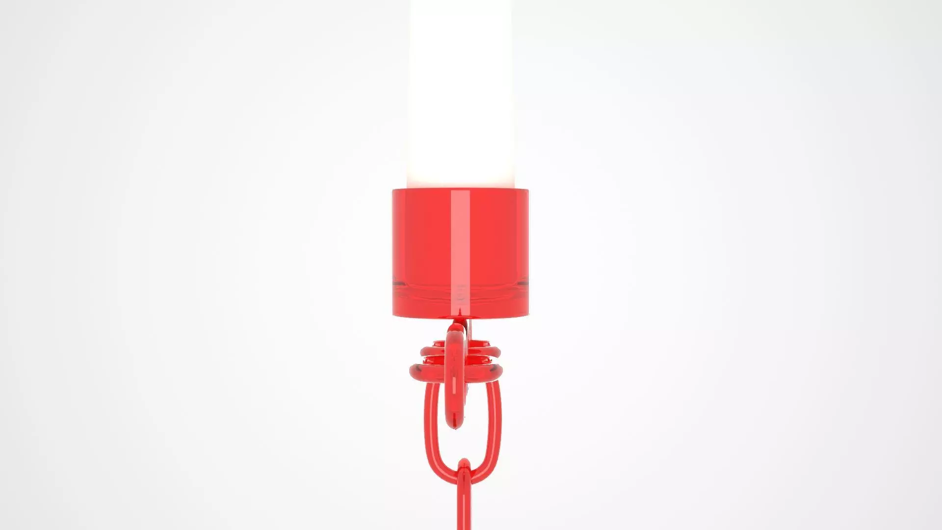 Chain E Candleholder Red Glass Color 3D model_1