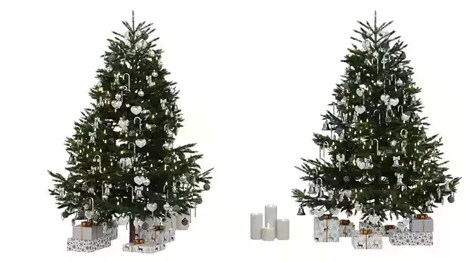  Christmas tree 12 Low-poly 3D model