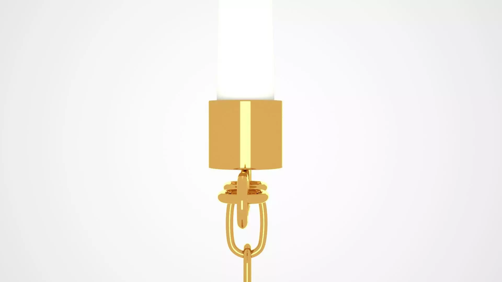 Chain E Candleholder Gold Color 3D model_1