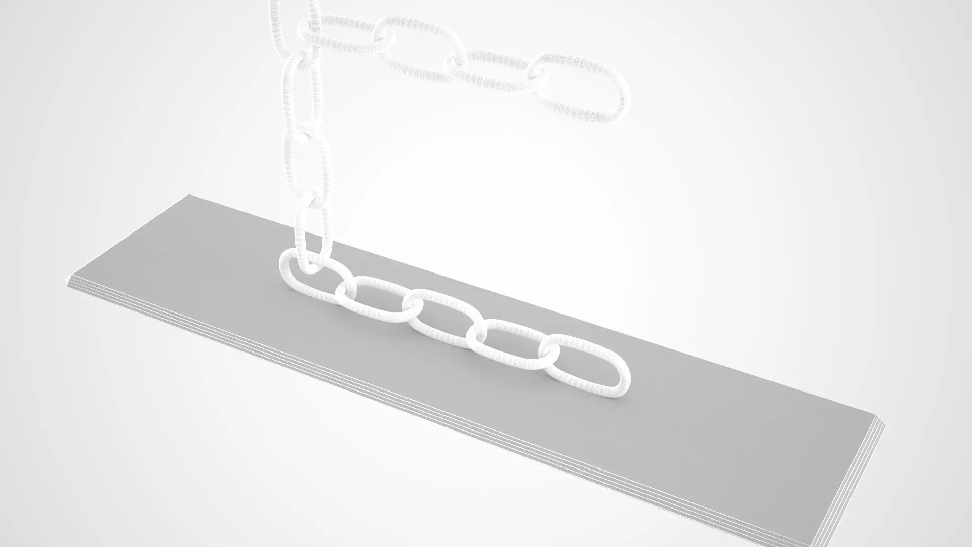 Chain E Candleholder Gold Color 3D model_7