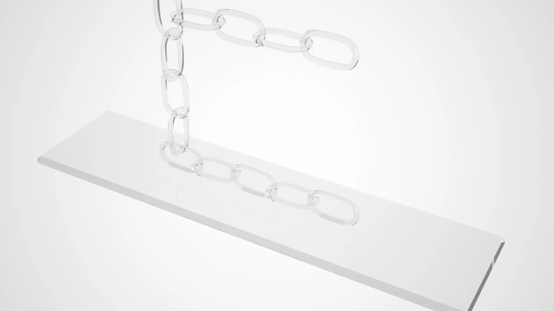 Chain E Candleholder Clear Glass Color 3D model_2