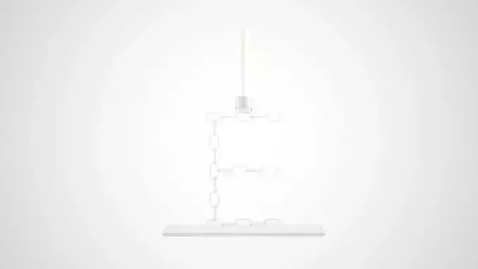 Chain E Candleholder Clear Glass Color