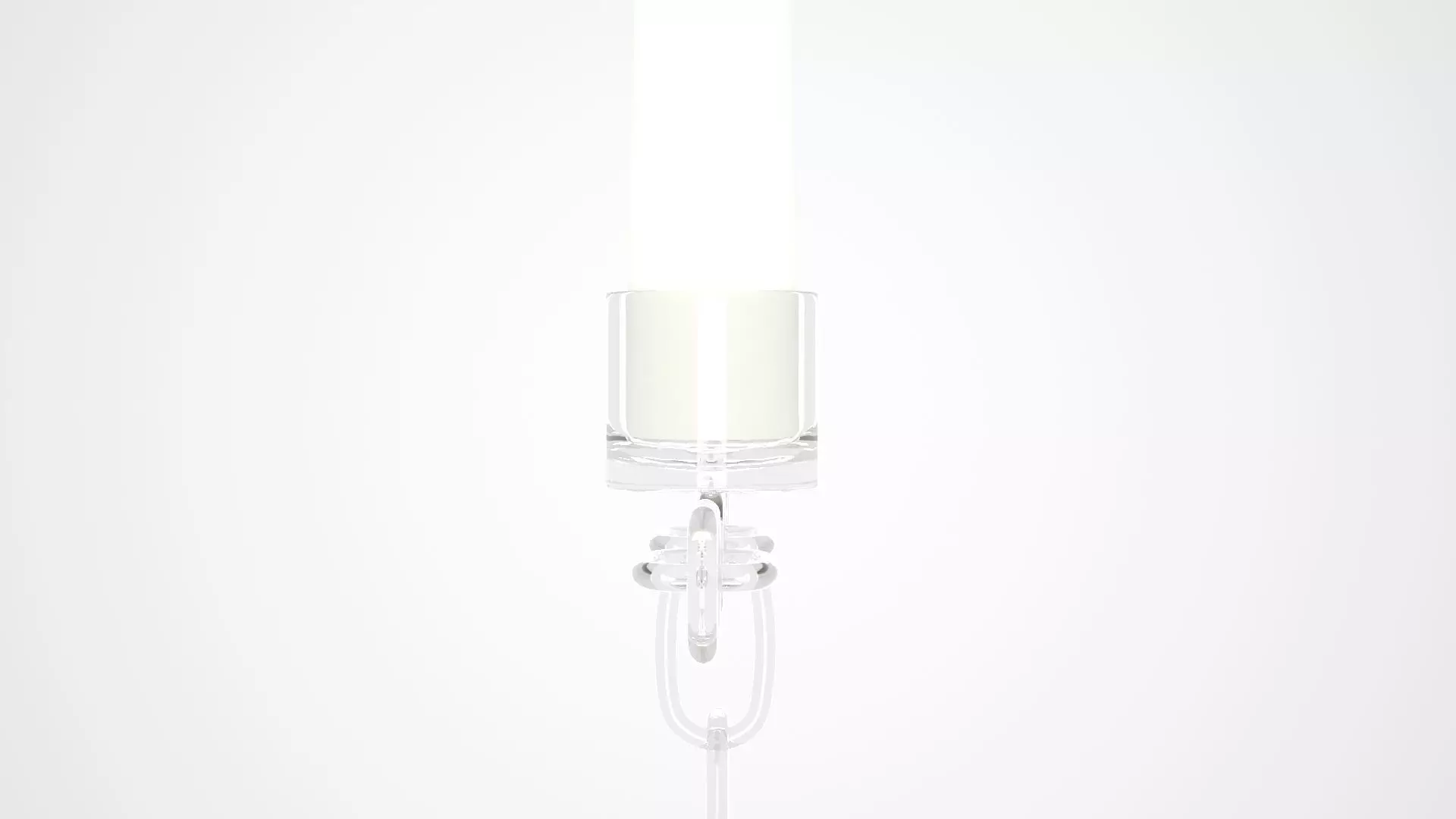 Chain E Candleholder Clear Glass Color 3D model_1