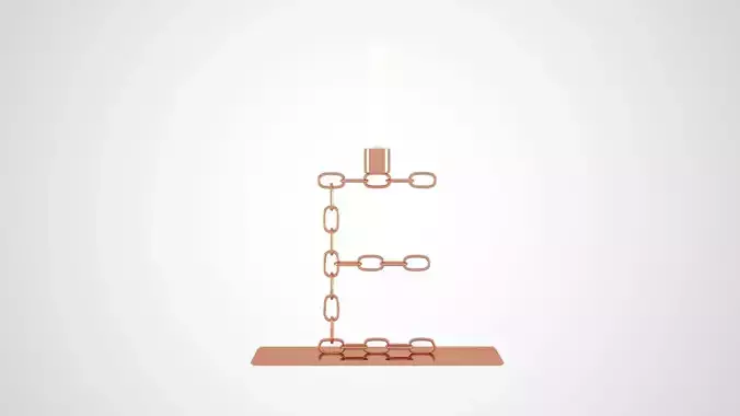 Chain E Candleholder Bronze Color