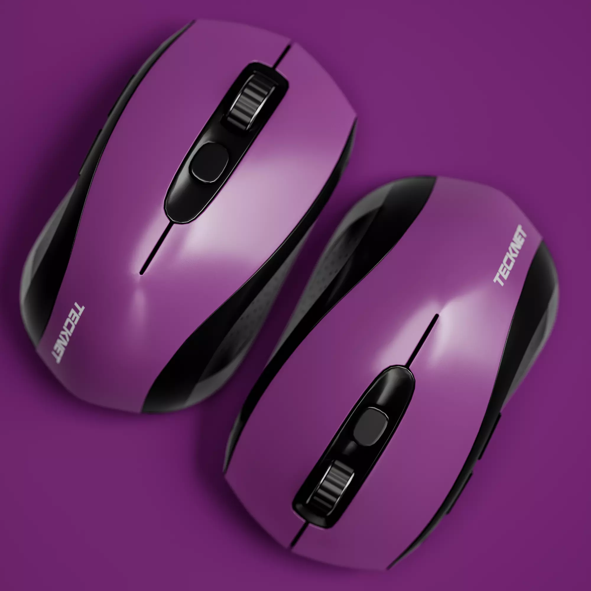 TECKNET Bluetooth Portable Optical Mouse Low-poly 3D model_5