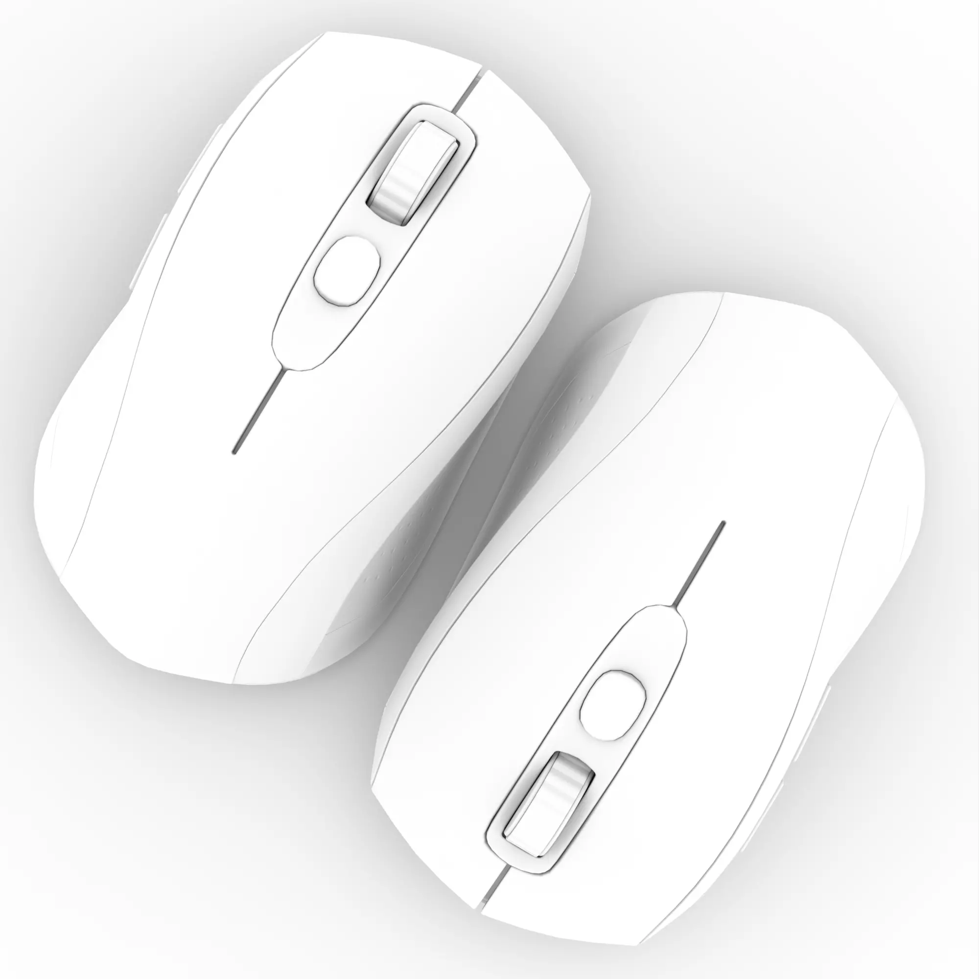 TECKNET Bluetooth Portable Optical Mouse Low-poly 3D model_9