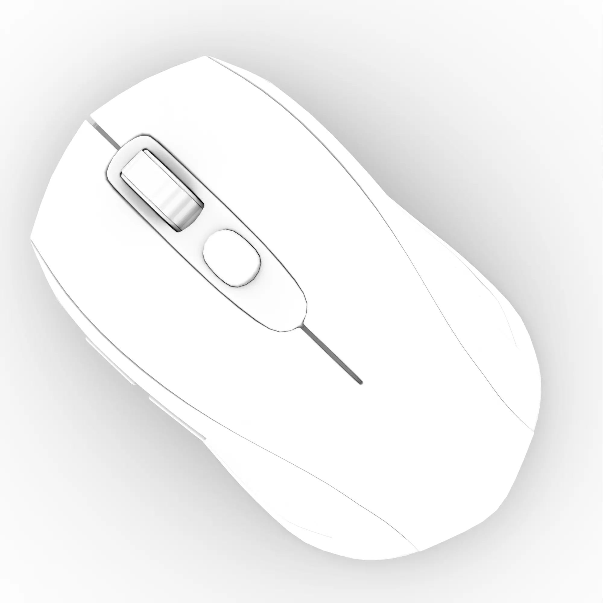 TECKNET Bluetooth Portable Optical Mouse Low-poly 3D model_8