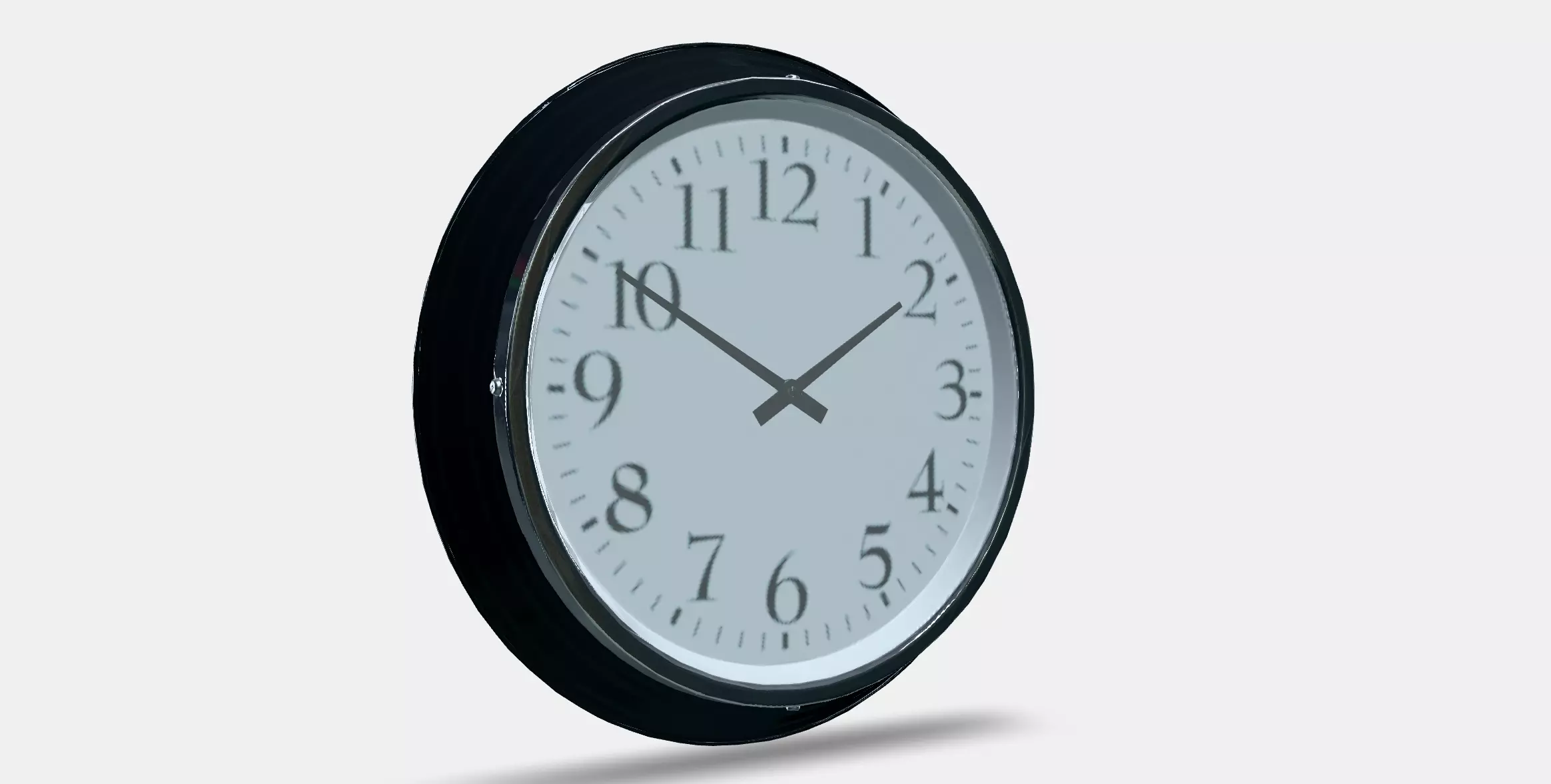 BRAVUR Wall clock Low-poly 3D model_0