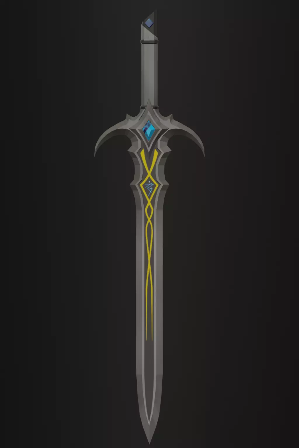 3in1 Arcane Blade Pack Simple Series I Low-poly 3D model_6