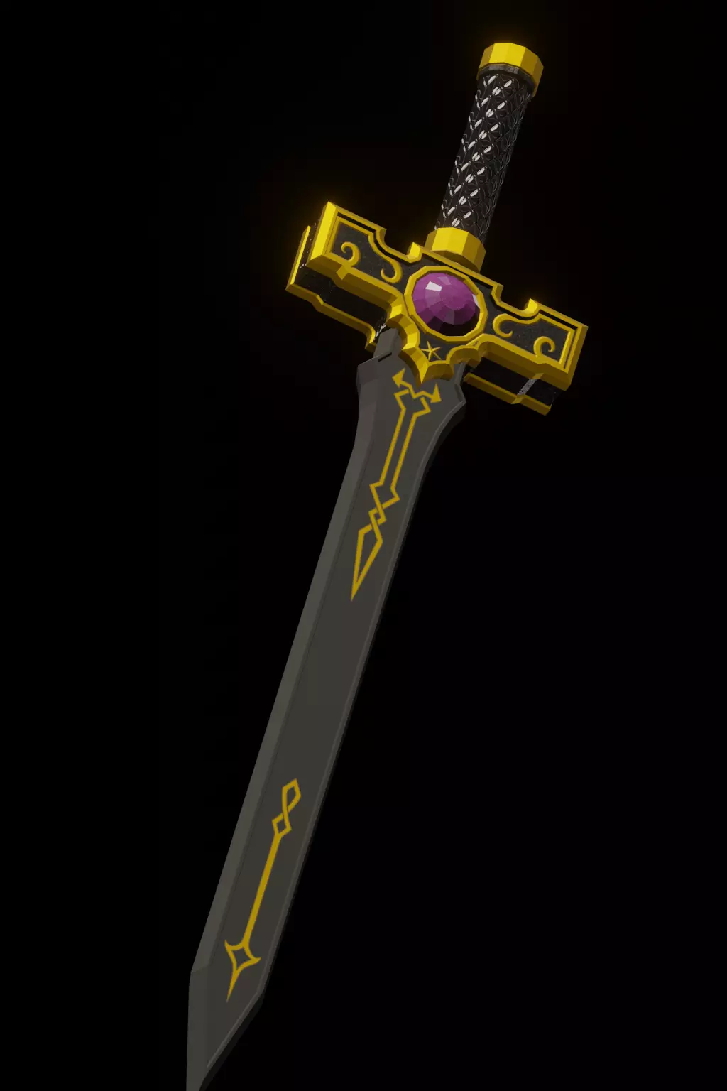 3in1 Arcane Blade Pack Simple Series I Low-poly 3D model_16