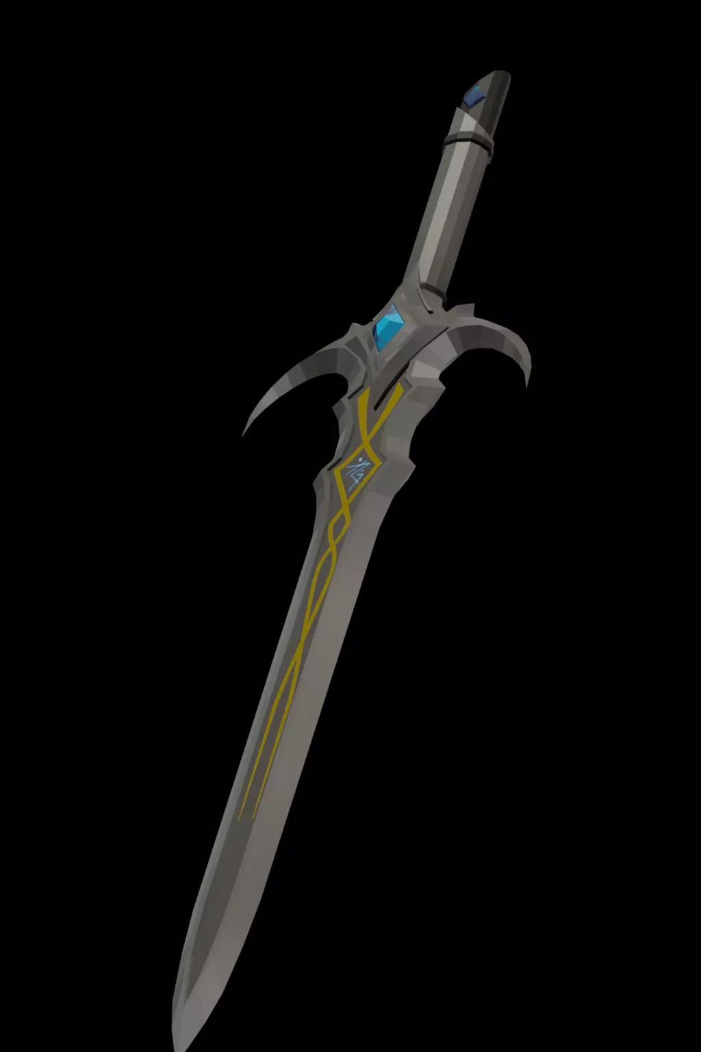 3in1 Arcane Blade Pack Simple Series I Low-poly 3D model_18