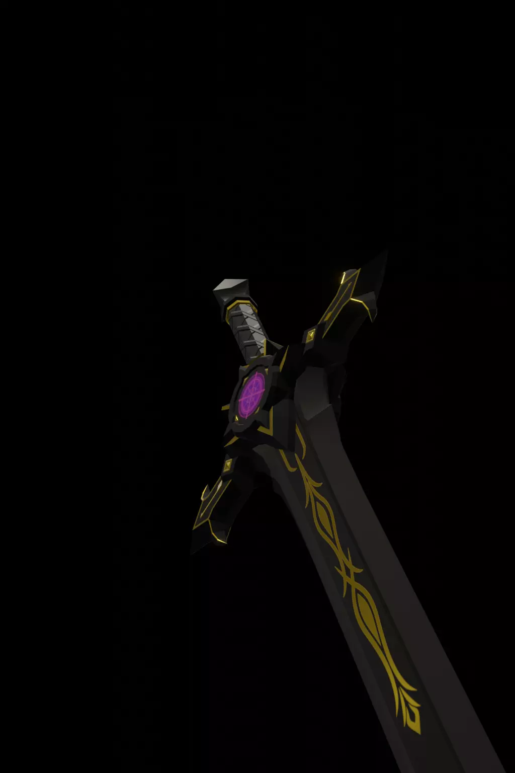 3in1 Arcane Blade Pack Simple Series I Low-poly 3D model_13