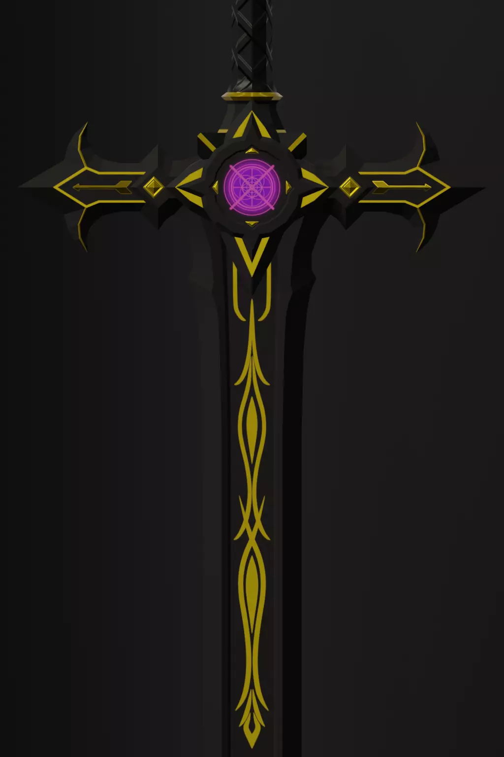 3in1 Arcane Blade Pack Simple Series I Low-poly 3D model_10