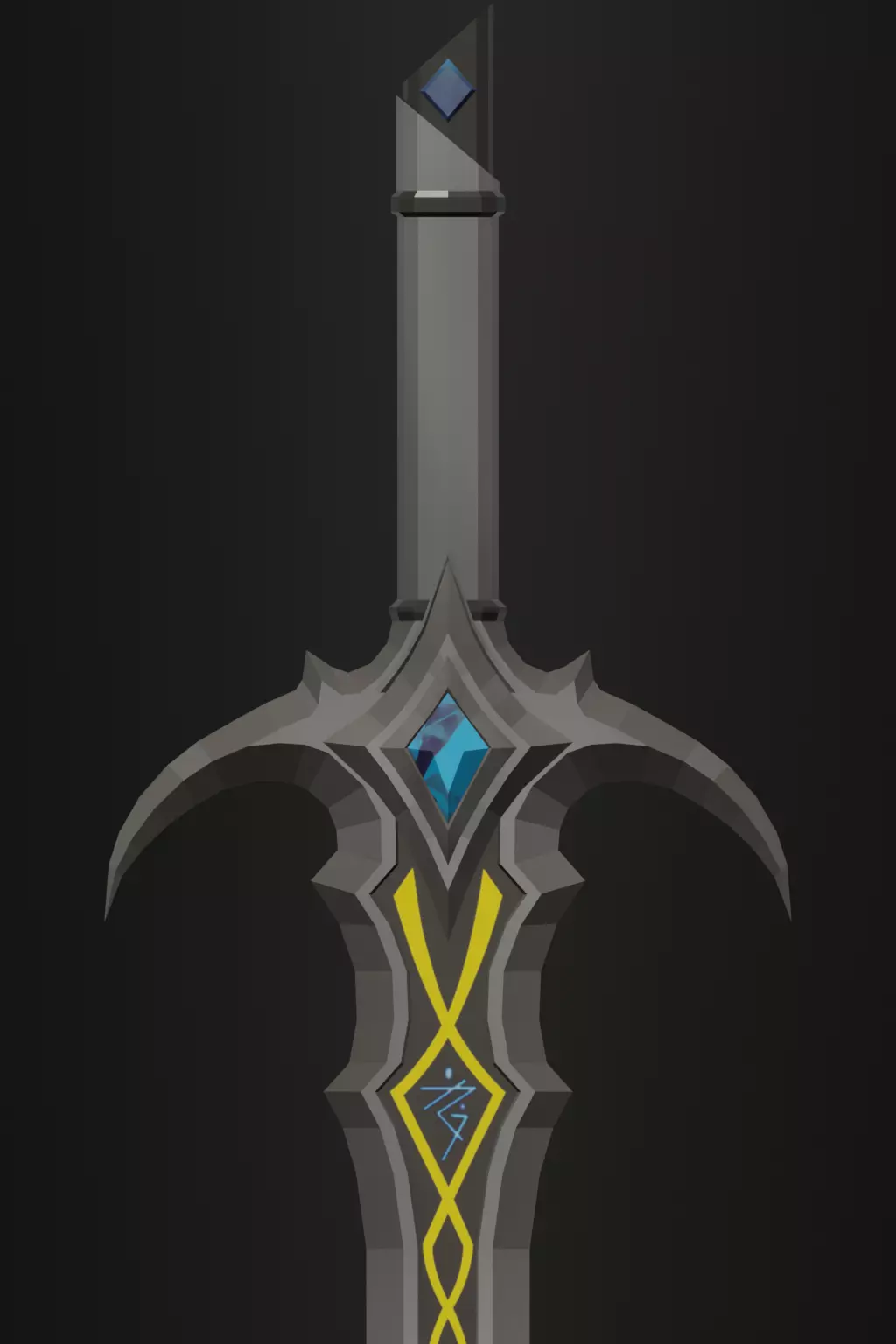 3in1 Arcane Blade Pack Simple Series I Low-poly 3D model_12