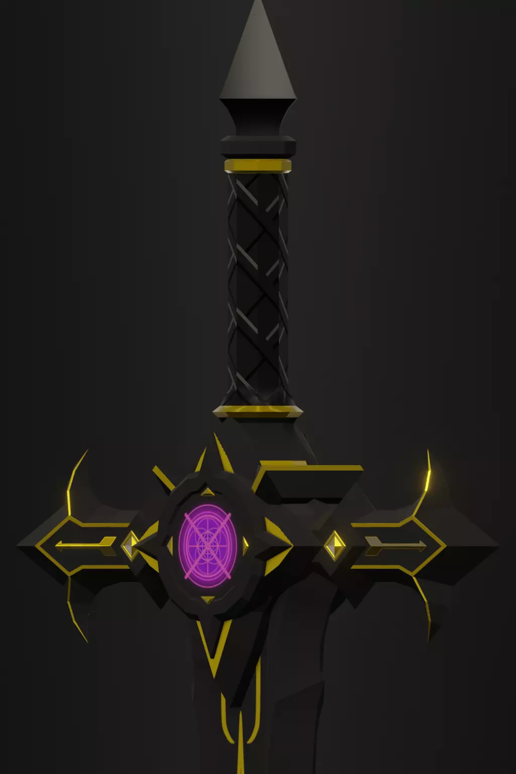 3in1 Arcane Blade Pack Simple Series I Low-poly 3D model_17