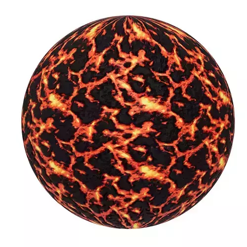 Red Magma - Emissive Lava Texture SBSAR - 8K PBR Maps