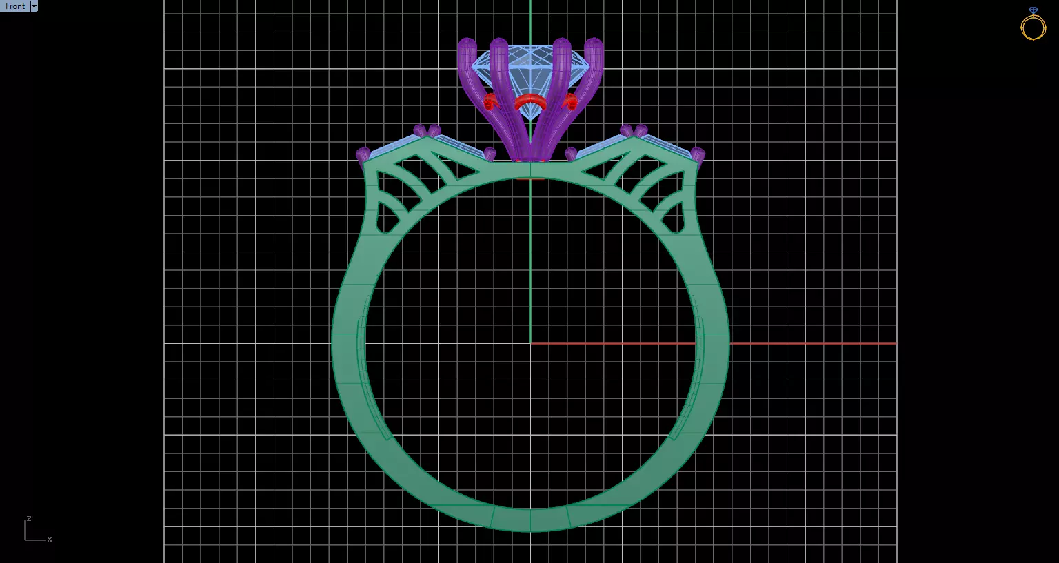 Solitaire Ring 43 3D print model_4