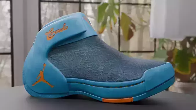 Nike Jordan Melo Sports Sneaker - Blue edition 3D model