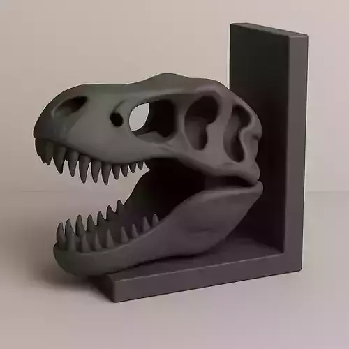 Dinosaur Skull Bookend 3D print model