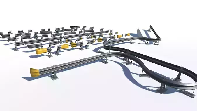 Modular Road Barrier Kit with Sprung Posts