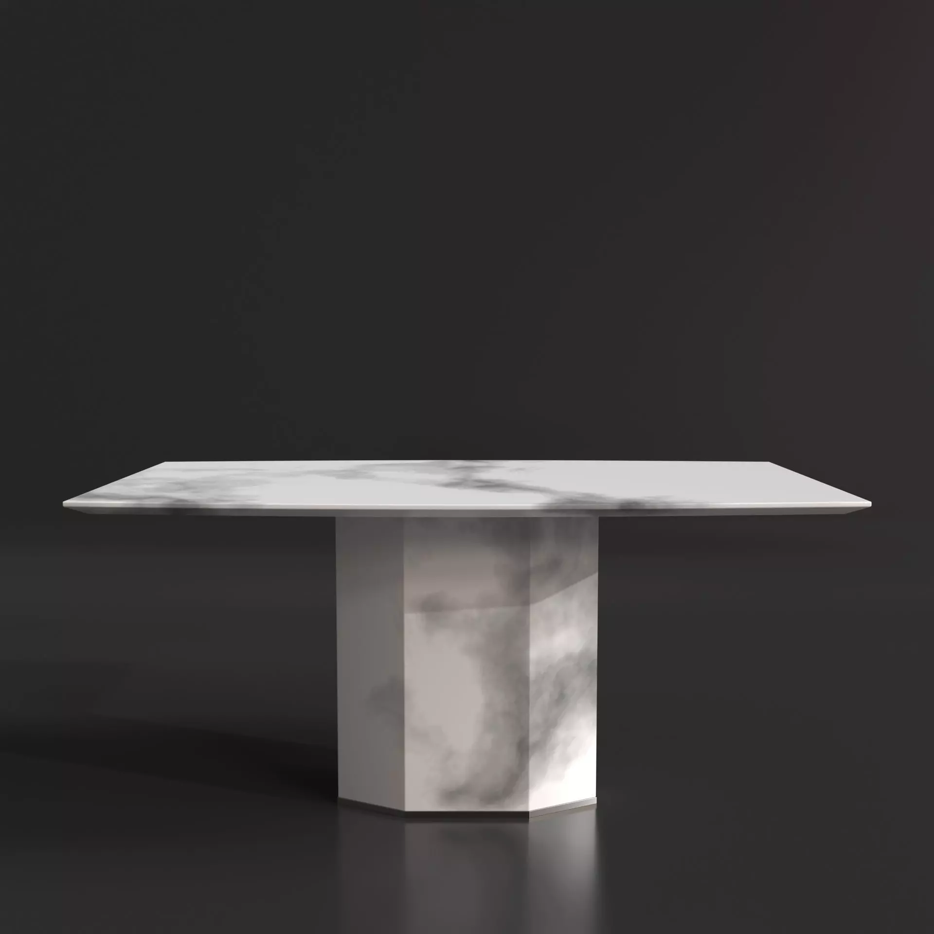 Marble Dining Table 3D model_1
