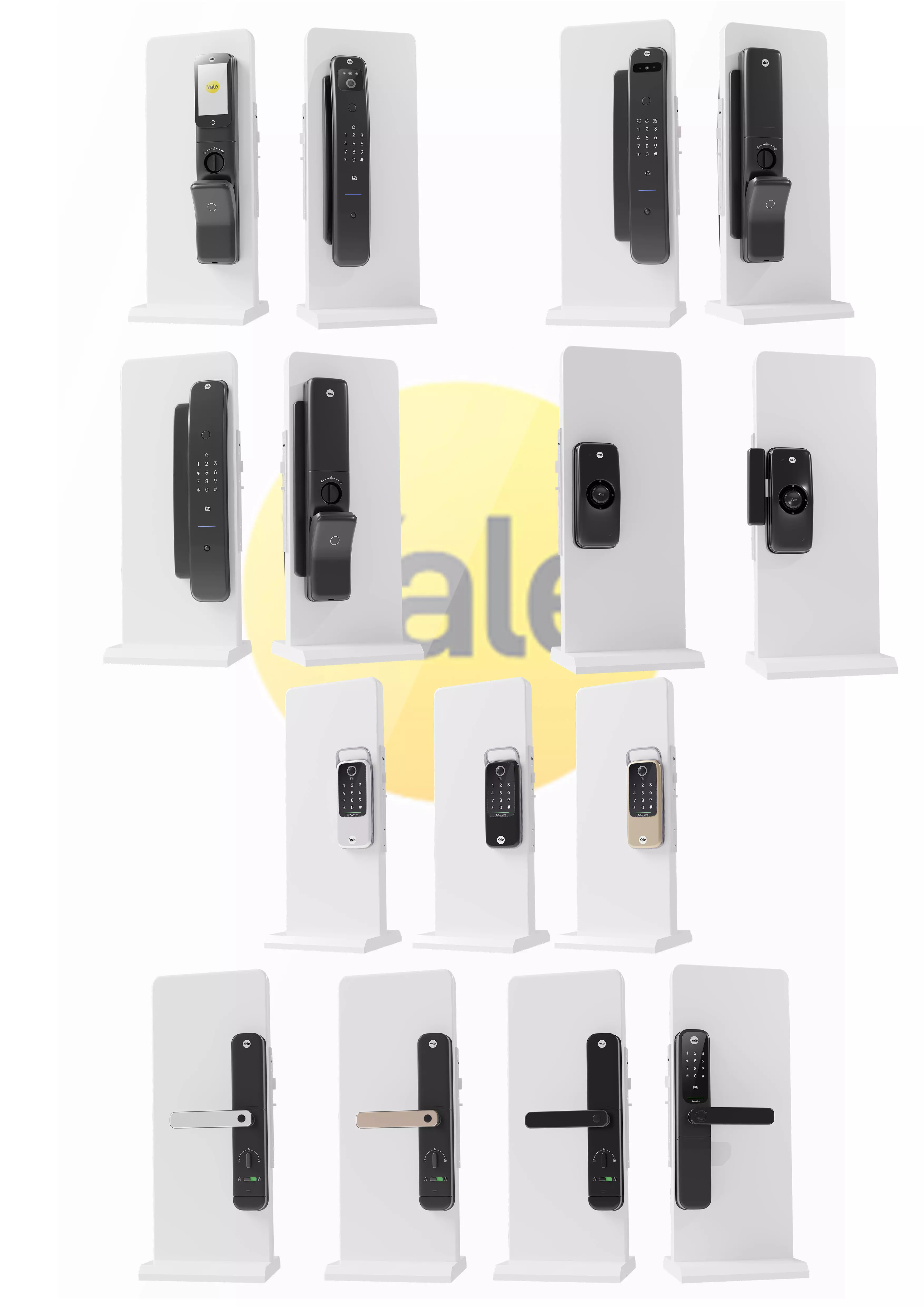 Digital Door Lock model Code Luna Pro Non Camera Smart Lock Low-poly 3D model_0