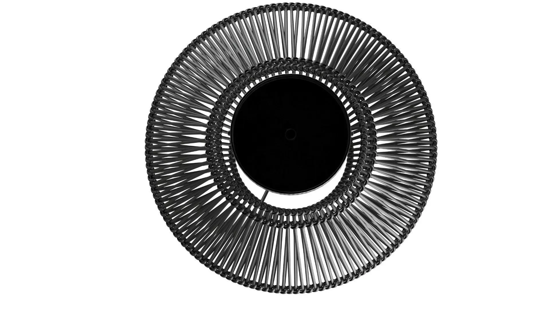 Neher Black Rattan Semi Flush Mount 3D model_5