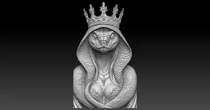 3 Snake CNC Relief Model