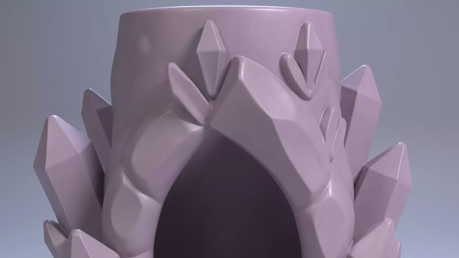 Crystal Cave Pen Holder Gemstone Lair Desk Organizer STL File 3D 3D print model_9