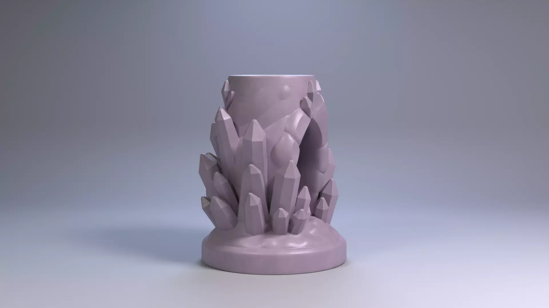 Crystal Cave Pen Holder Gemstone Lair Desk Organizer STL File 3D 3D print model_21