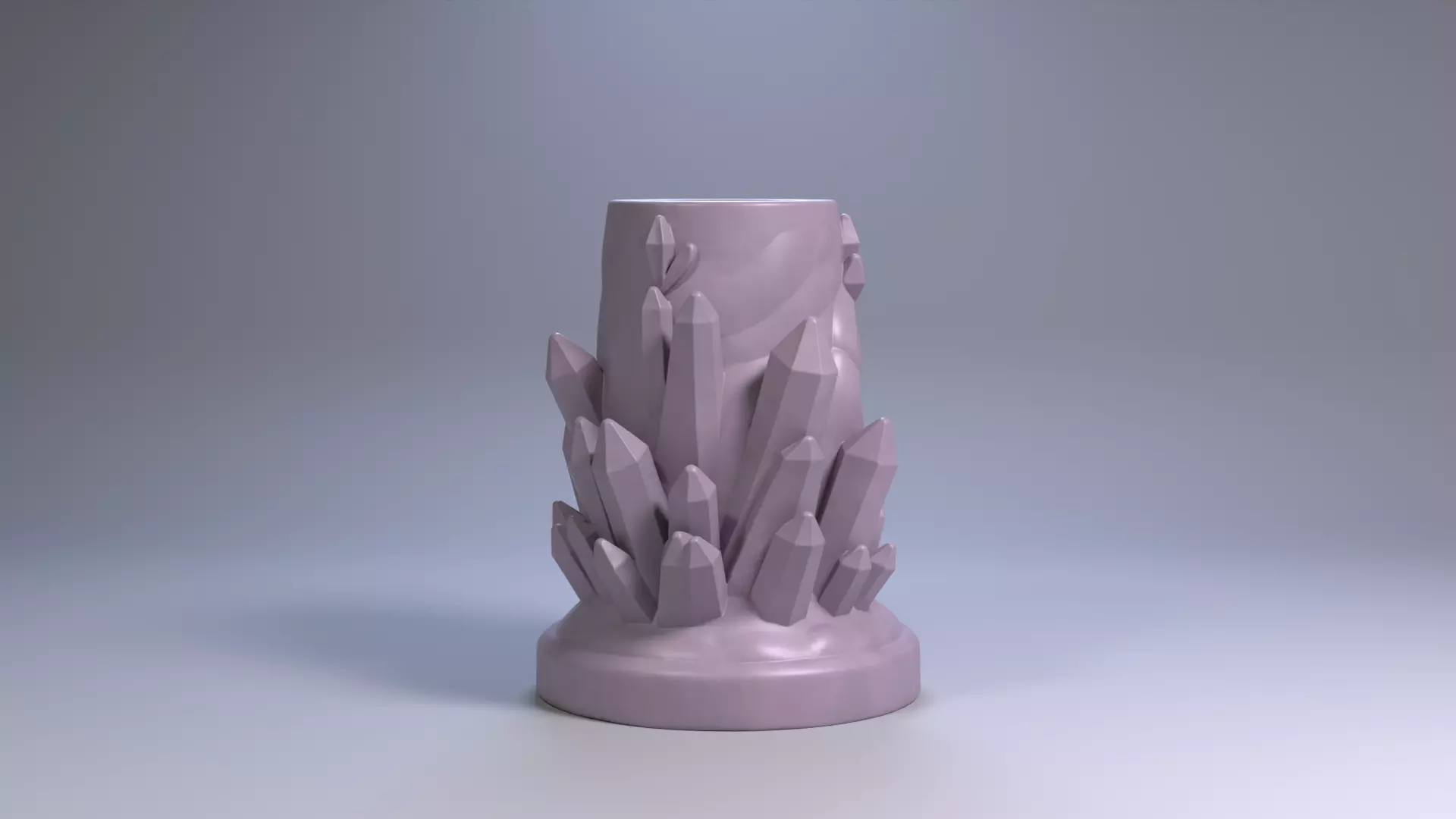 Crystal Cave Pen Holder Gemstone Lair Desk Organizer STL File 3D 3D print model_20