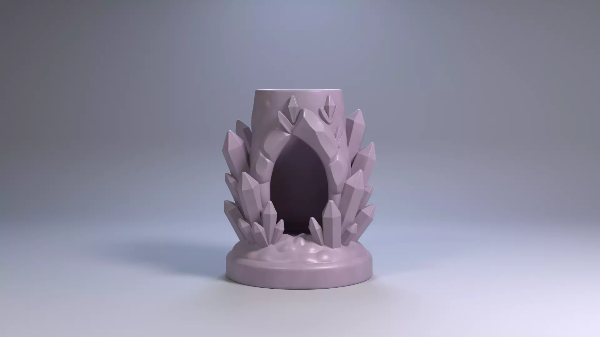 Crystal Cave Pen Holder Gemstone Lair Desk Organizer STL File 3D 3D print model_2