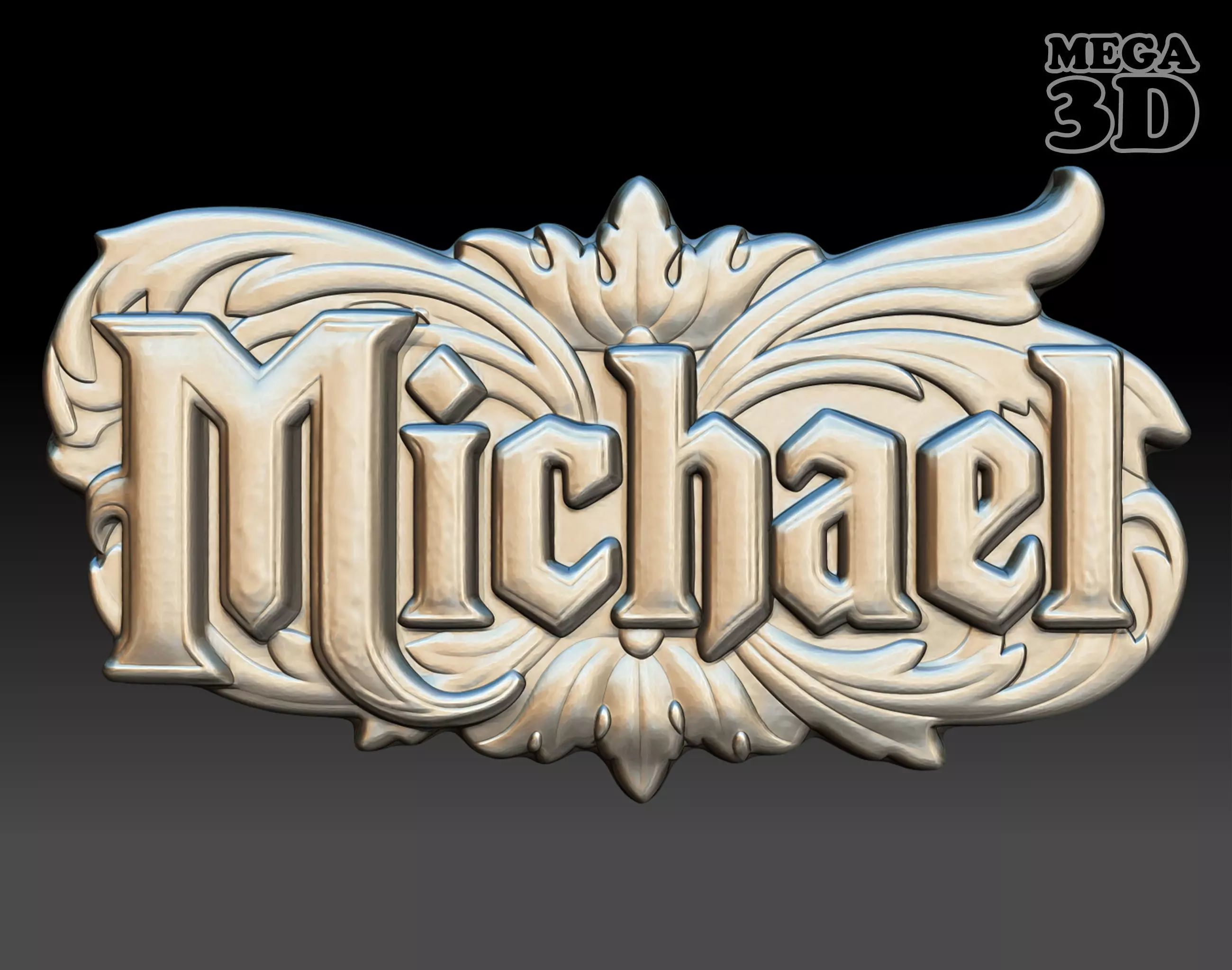 Bas-relief Michael - 250729 3D print model_0