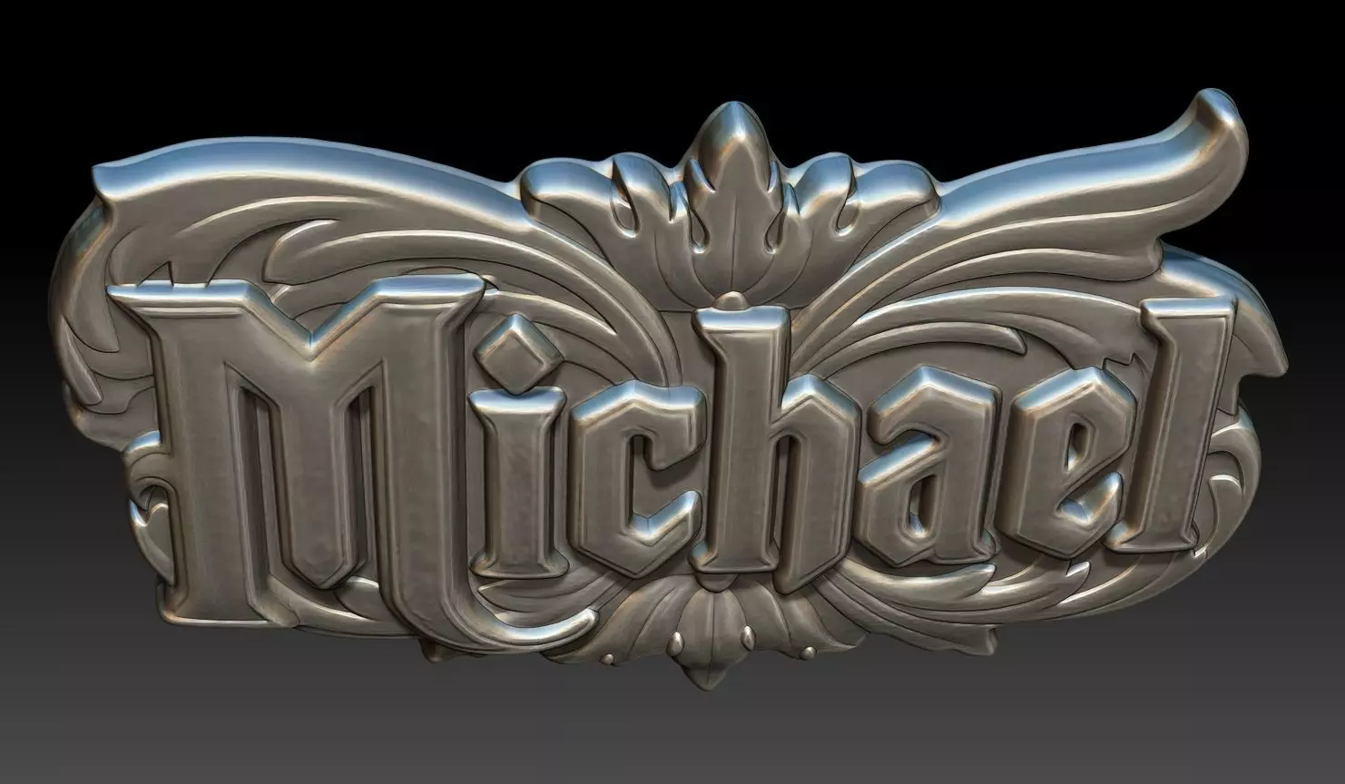 Bas-relief Michael - 250729 3D print model_3