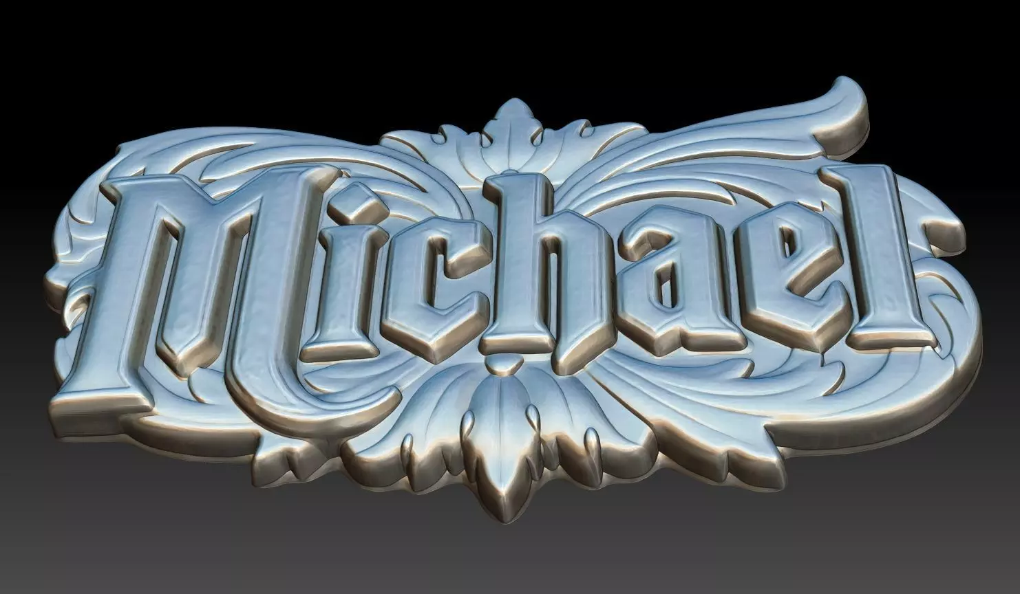 Bas-relief Michael - 250729 3D print model_4