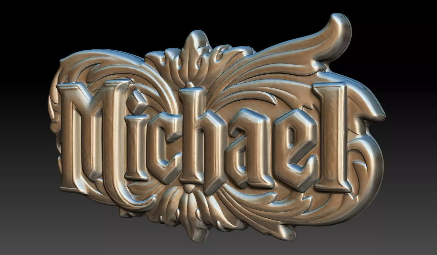 Bas-relief Michael - 250729 3D print model_1