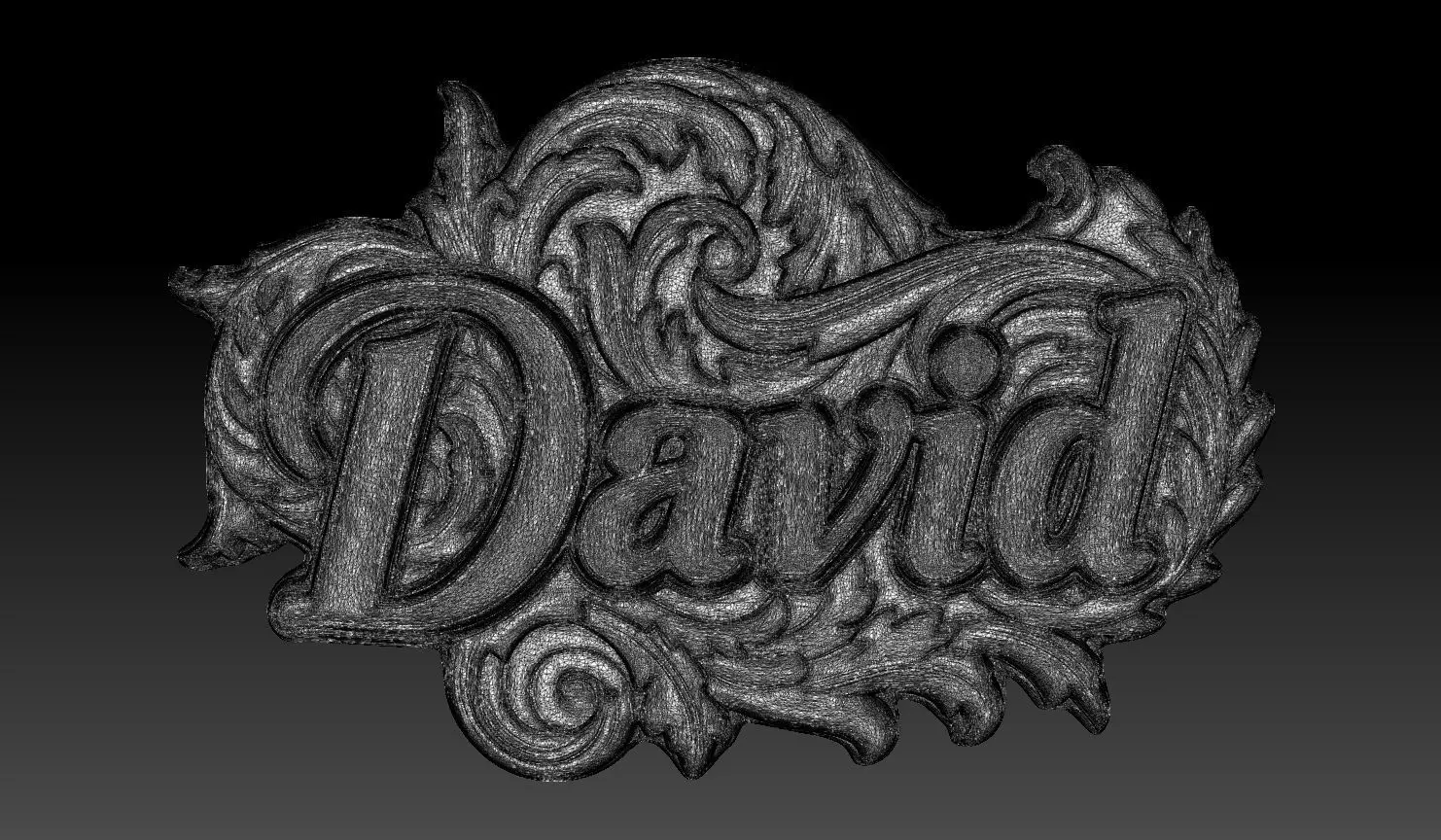 Bas-relief David - 250729 3D print model_11