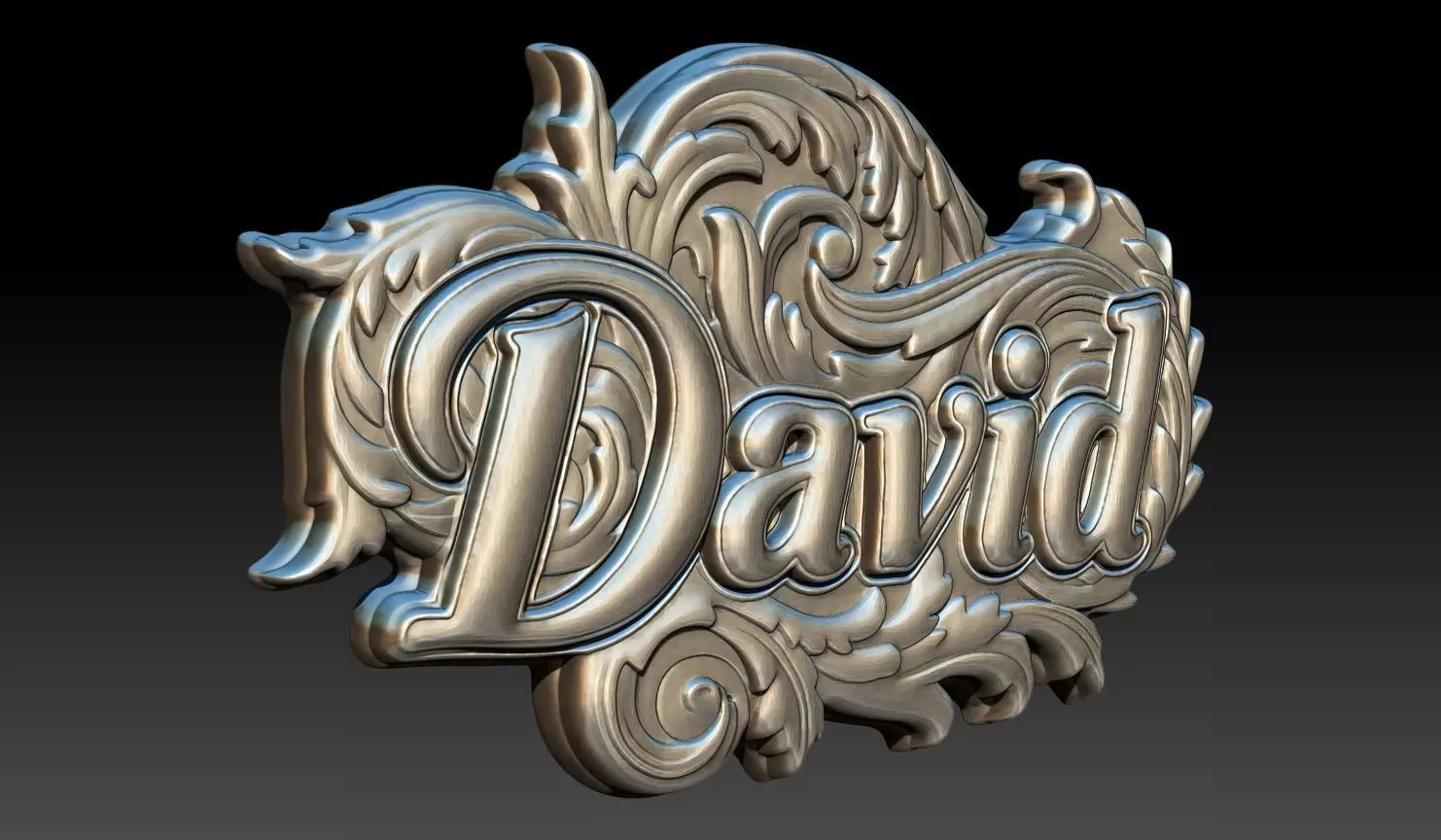 Bas-relief David - 250729 3D print model_4