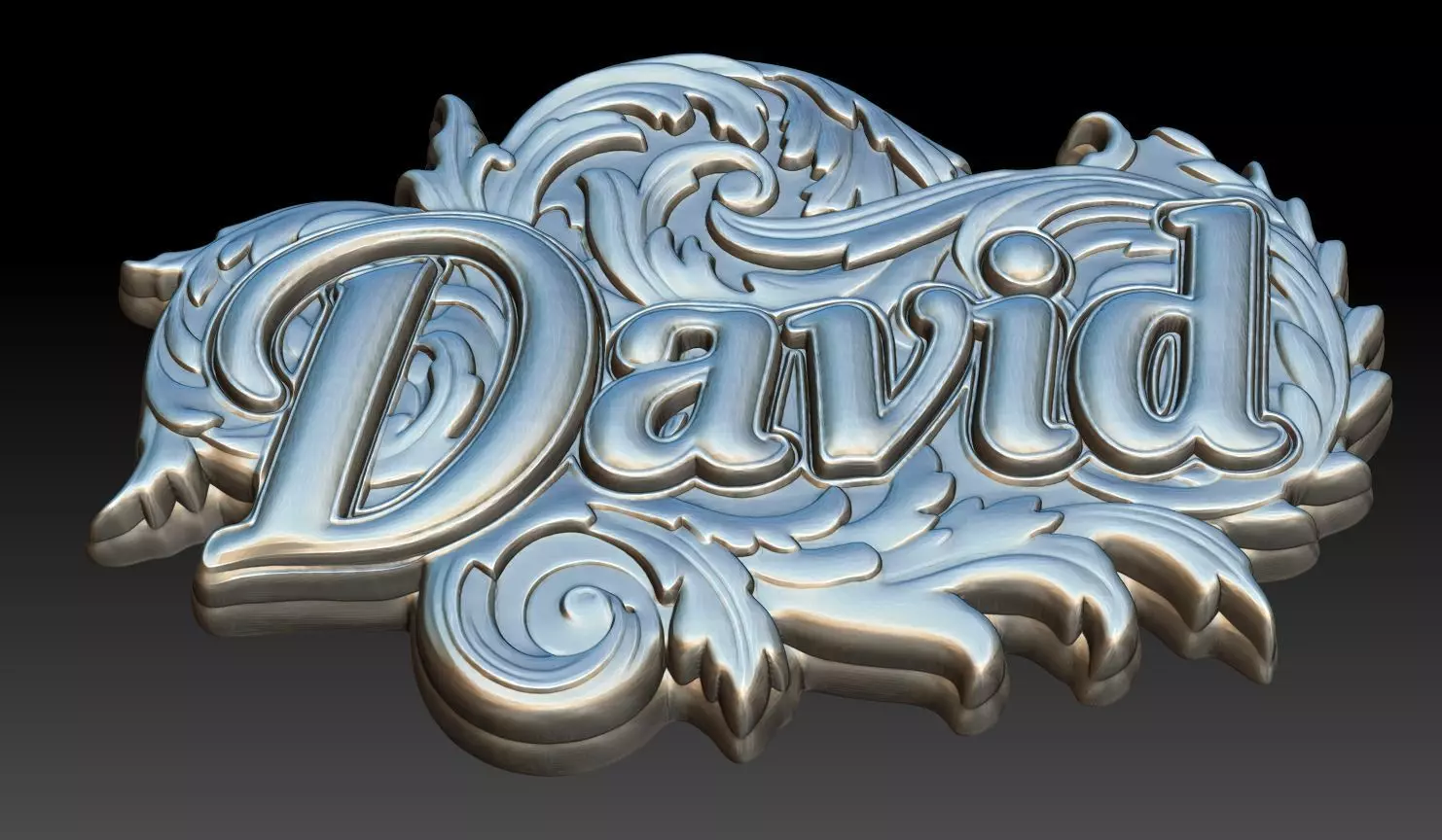 Bas-relief David - 250729 3D print model_7