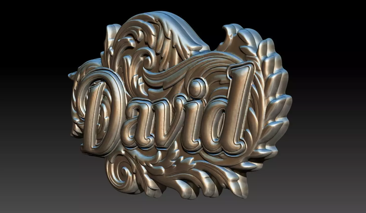 Bas-relief David - 250729 3D print model_2