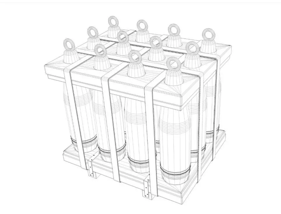Military Artillery Shells 155mm  3D model_4